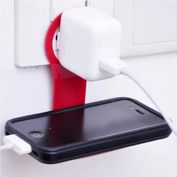Складной держатель для зарядки мобильного телефона для iPhone 7, Удобная вешалка для настенного зарядного устройства, полка для зарядки Samsung S8 Huawei