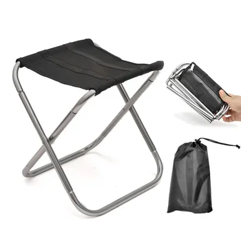 Складной стул для рыбалки, легкий стул для пикника, походный стул, складная алюминиевая ткань, уличная портативная, удобная для переноски уличная мебель