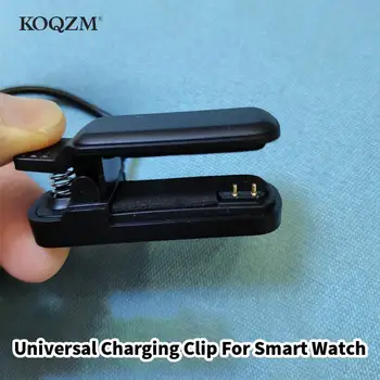 Смарт-часы с 2-контактным зажимом для зарядного устройства 4 мм, универсальный USB-кабель для зарядки 3 мм, док-станция для смарт-браслета на запястье