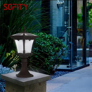 Солнечный настенный светильник AFRA, уличный светодиодный современный столб, водонепроницаемый для дома, патио, веранды, сада, лужайки во дворе виллы