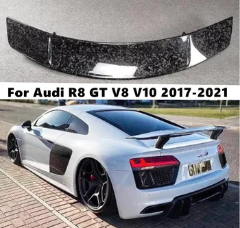 Спойлер для Audi R8 V8 V10 GT Coupe 2017 2018 2019 2020 2021 Кромка крыла, Хвост, Спойлеры багажника из настоящего углеродного волокна