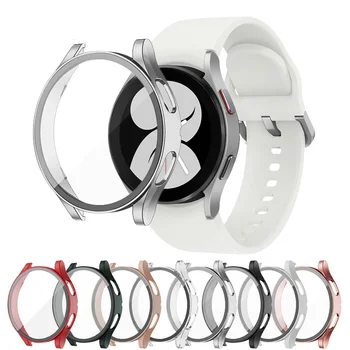 Стекло + чехол для Samsung Galaxy watch 5 4 40 мм 44 мм Аксессуары для ПК универсальный противоударный бампер watch5 watch4 Протектор экрана