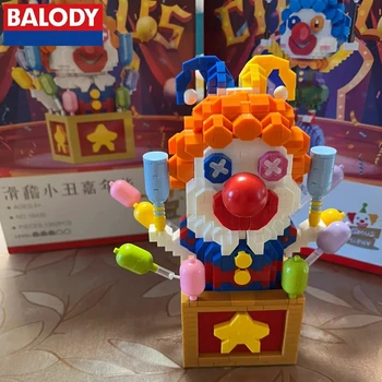 Строительные блоки BALODY clown, обучающие игрушки с мелкими частицами, детские подарки на день рождения, повседневные декоративные украшения