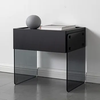 Съемная прикроватная тумбочка из акрила для дома, минималистичный прикроватный столик, высококачественная мягкая отделка, креативный съемный шкафчик INS