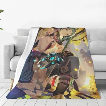 Фланелевое одеяло Xiao Genshin Impact, летний кондиционер, аниме, Дышащее Супер Мягкое покрывало для дивана, дорожное покрывало для кровати