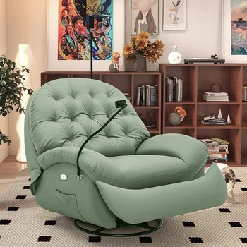 Французское электрическое кресло с откидной спинкой Lazyboy Минималистичный гостиничный стул для помещений Скандинавского дизайна, зеленая мебель для патио Sillon Relax