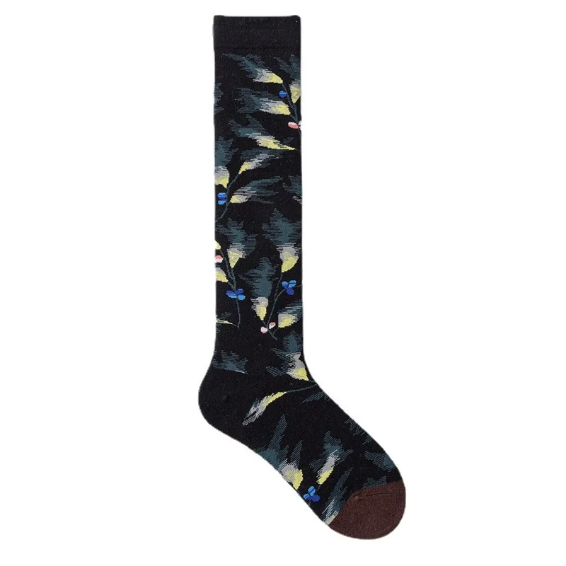 Винтажные носки HAPPY happy leg с персонализированными чулками в цветочек длиной до колена - 4