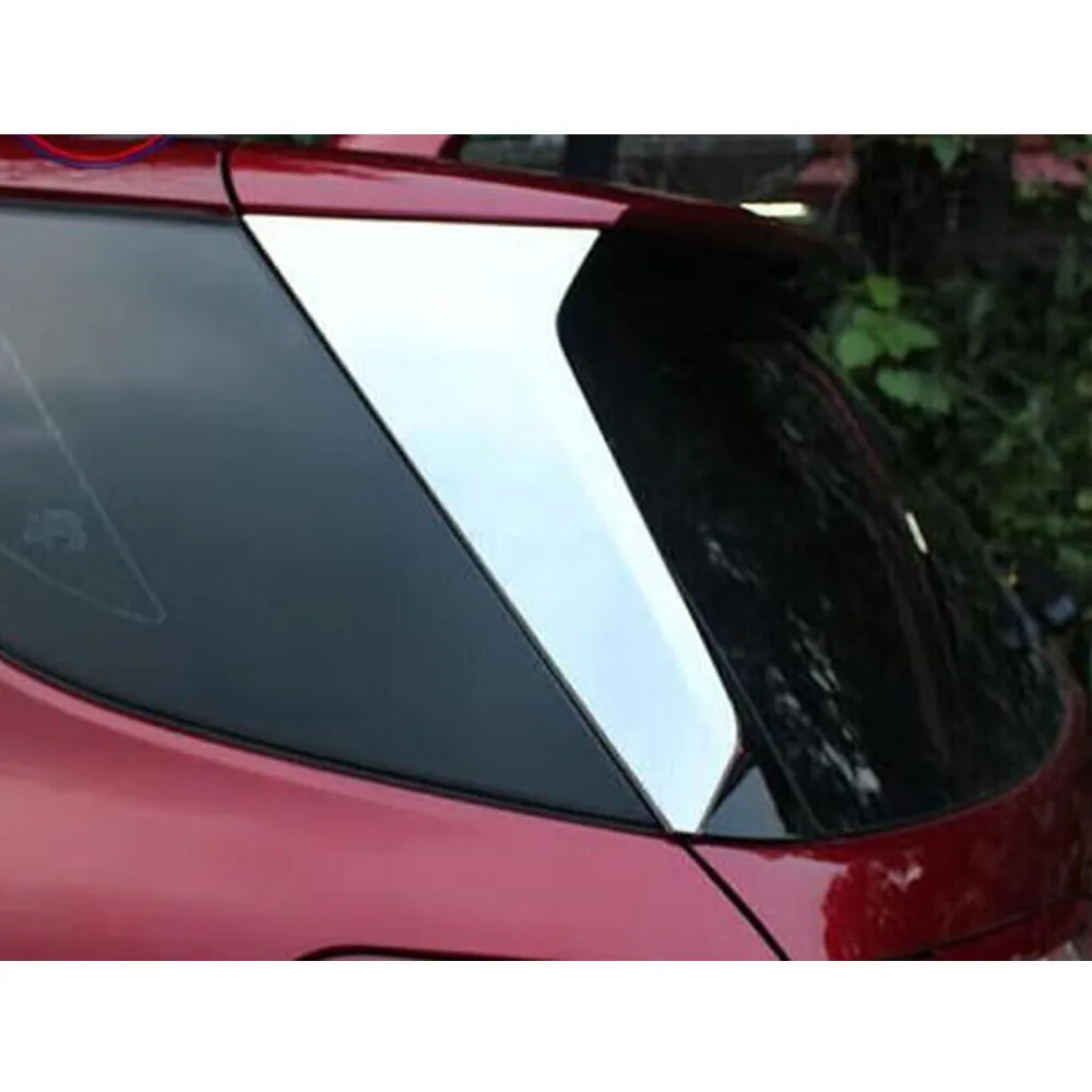 Для Chevrolet Equinox Third GE 2017 2018 2019 2020 ABS Хромированные накладки на заднее стекло, блестки, стеклянный спойлер, Боковая треугольная формовочная деталь - 1