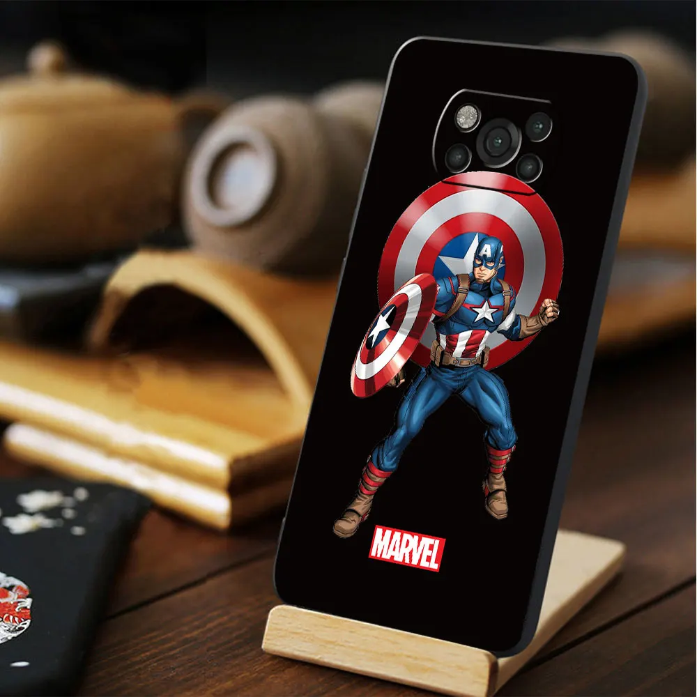 Для Xiaomi POCO 9T F4 GT X4 F3 M3 MI 11 lite M4 Pro 5G X3 NFC 10T 11T Marvel Мститель Человек-паук Железный человек Дэдпул Чехол для телефона - 3