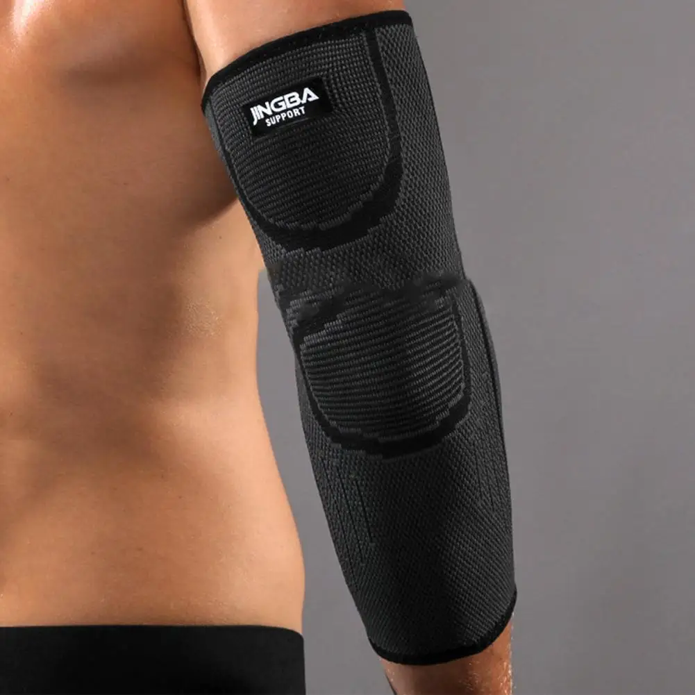 Дышащая эластичная поддержка для фитнеса, 1 шт. налокотник, нейлоновый налокотник, компрессионный рукав для тренировок - 5