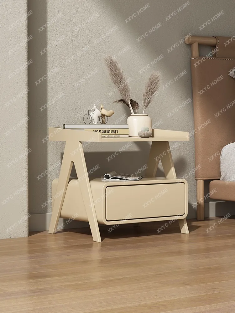 Креативный Скандинавский Минималистичный Прикроватный шкафчик из массива Дерева, Минималистичный Современный Шкафчик для спальни, Окрашенный Прикроватный шкаф - 1
