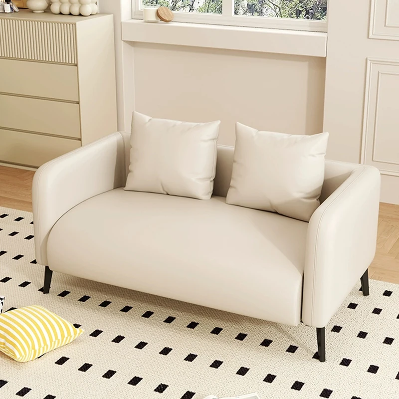 Маленький белый диван Классический Внешний Вид Напольного дома В современном стиле гостиной Дизайнерский минималистичный диван Роскошная Мягкая мебель для гостиной - 1