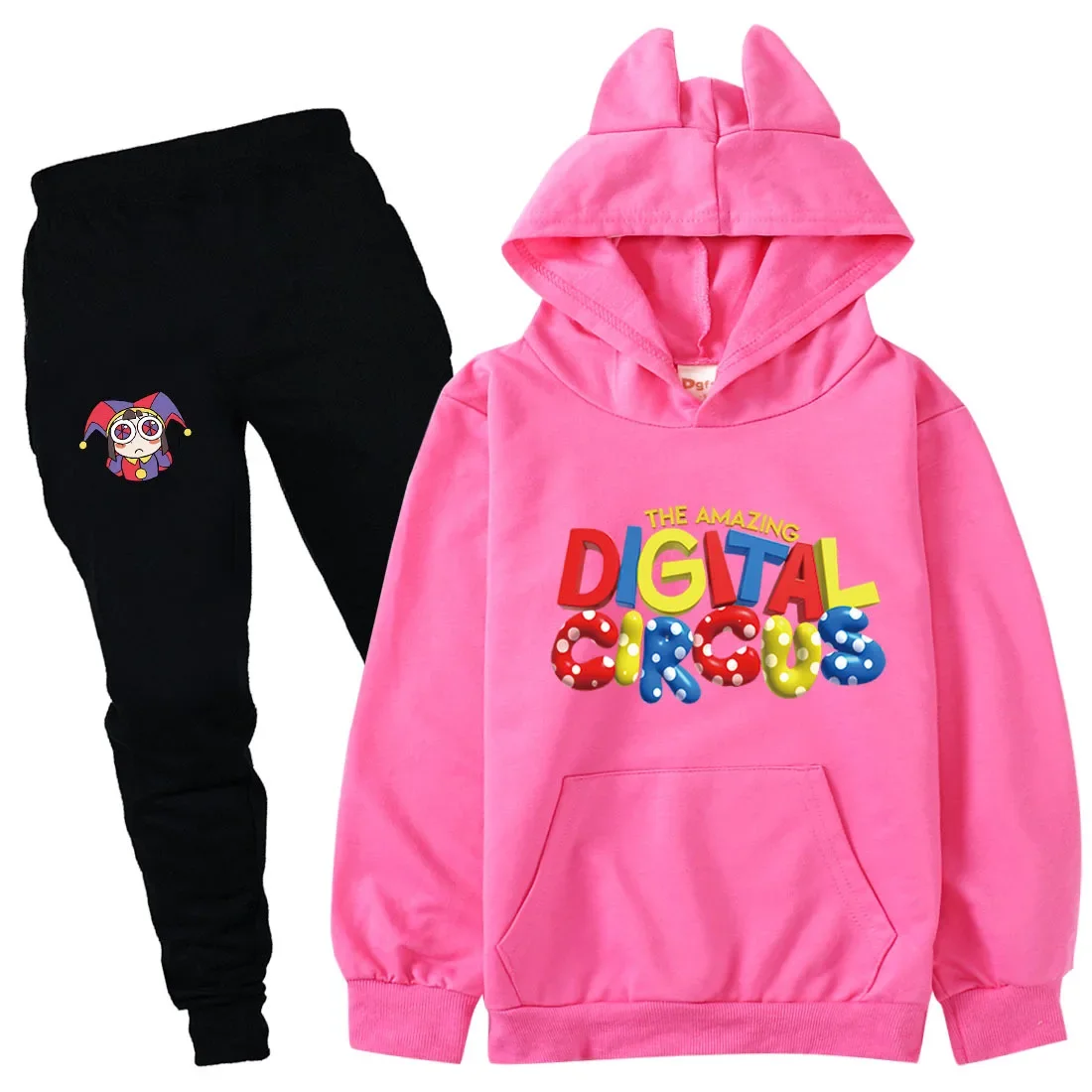 Новая одежда The Amazing Digital Circus Pomni Jax, детская толстовка и свитшоты, штаны, комплект из 2 предметов, одежда для маленьких девочек, комплекты одежды для мальчиков - 2