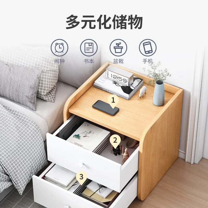Официальный прикроватный столик HOOKI для дома, Современная спальня, Многофункциональный Простой шкаф для хранения, мини-маленькая модная прикроватная тумбочка - 1
