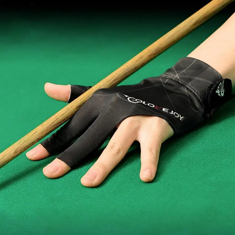 Противоскользящие перчатки для бильярда с открытыми 3 пальцами, бильярдные перчатки, профессиональные перчатки для бильярда для правой руки, аксессуары для бильярда - 0