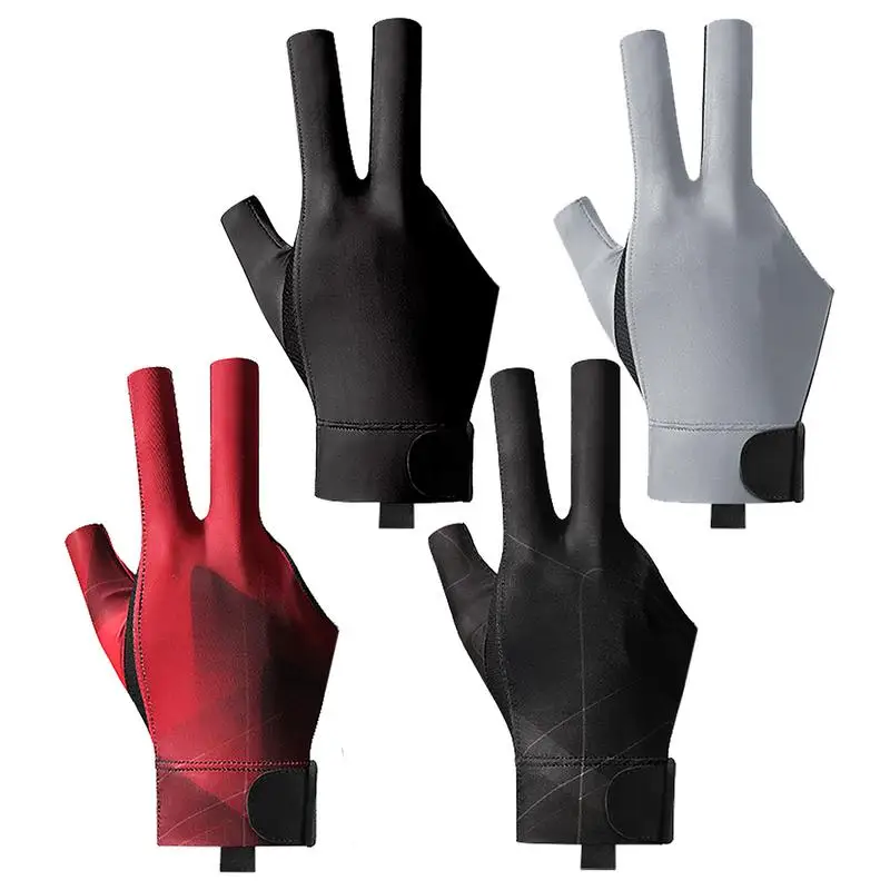 Противоскользящие перчатки для бильярда с открытыми 3 пальцами, бильярдные перчатки, профессиональные перчатки для бильярда для правой руки, аксессуары для бильярда - 4