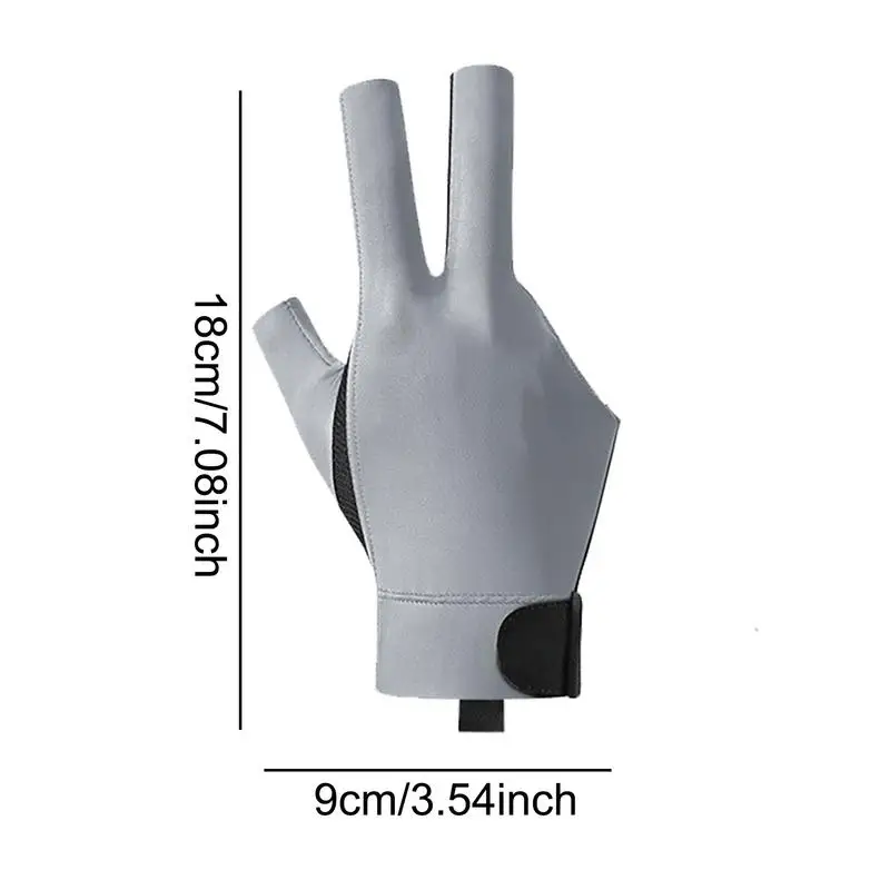 Противоскользящие перчатки для бильярда с открытыми 3 пальцами, бильярдные перчатки, профессиональные перчатки для бильярда для правой руки, аксессуары для бильярда - 5