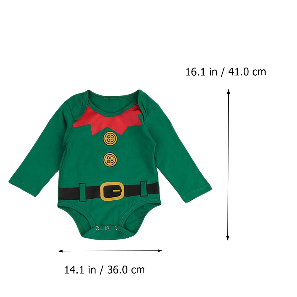 Рождественский комбинезон из 3 предметов для маленьких мальчиков, одежда для новорожденных девочек, костюмы эльфов, боди, хлопковый комбинезон - 1