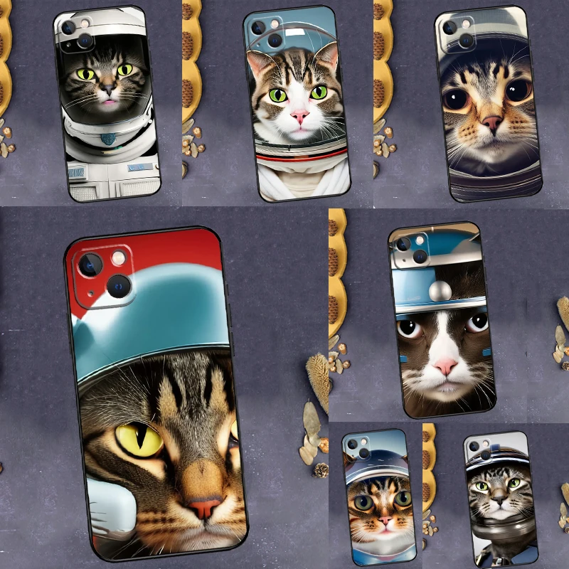 Чехол для Телефона Space Kitty Cat Adventures Для iPhone XR X XS Max 11 12 13 14 15 Pro Max 7 8 Plus SE 2020 2022 Задняя Крышка - 0