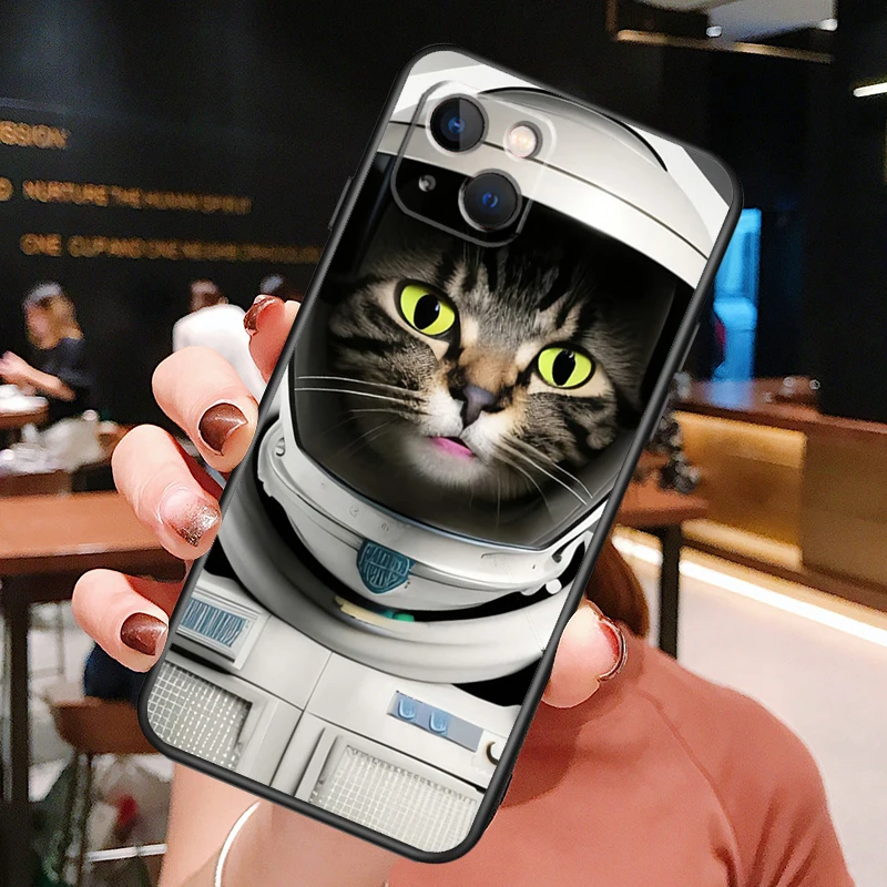 Чехол для Телефона Space Kitty Cat Adventures Для iPhone XR X XS Max 11 12 13 14 15 Pro Max 7 8 Plus SE 2020 2022 Задняя Крышка - 3