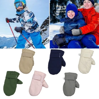 Детские зимние перчатки, мягкие и теплые вязаные варежки, утепленные зимние перчатки, легкие зимние перчатки для мальчиков и девочек