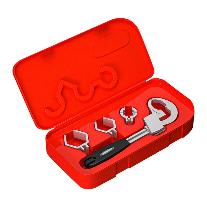 Универсальный гаечный ключ для замены раковины, Гаечный ключ для ванной Комнаты, Дугообразный Зубчатый ключ, Инструмент для ремонта раковины - 0